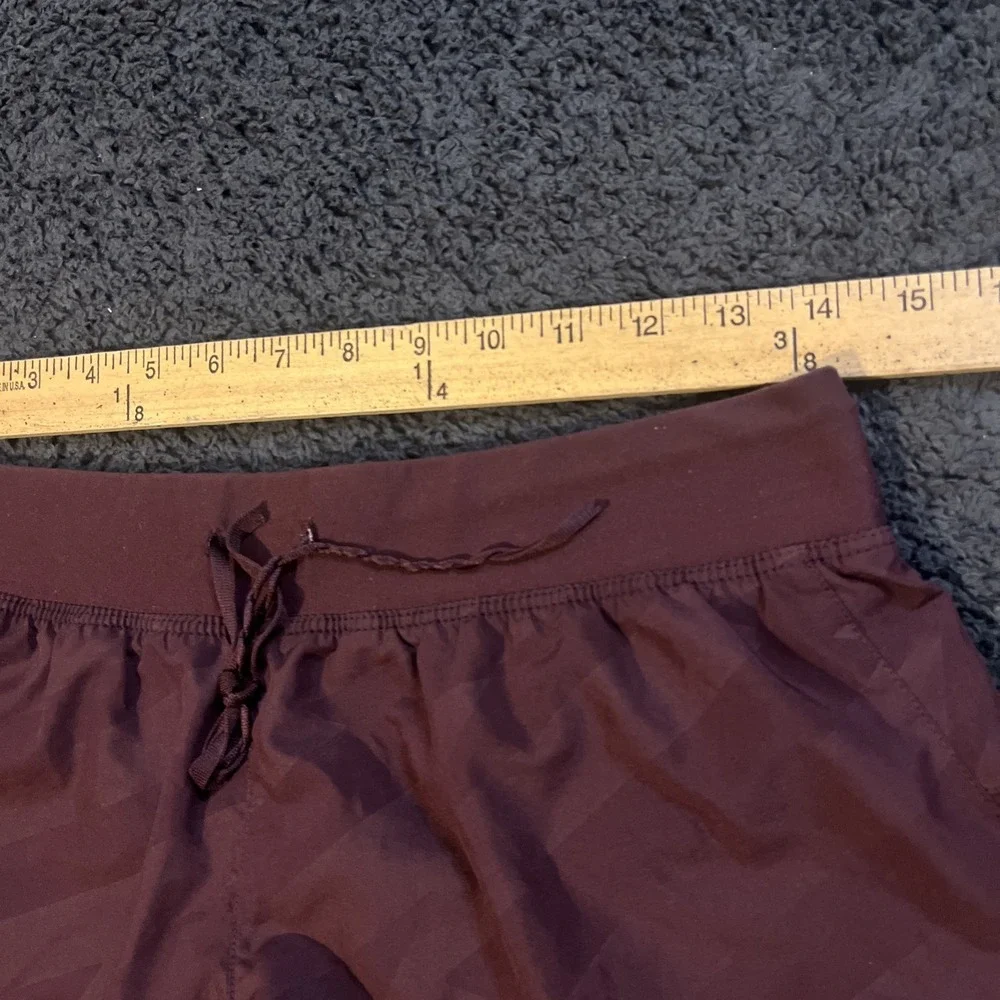 Nike Women's burgundy Dri-Fit Running Shorts With Liner Size M Reflective Track